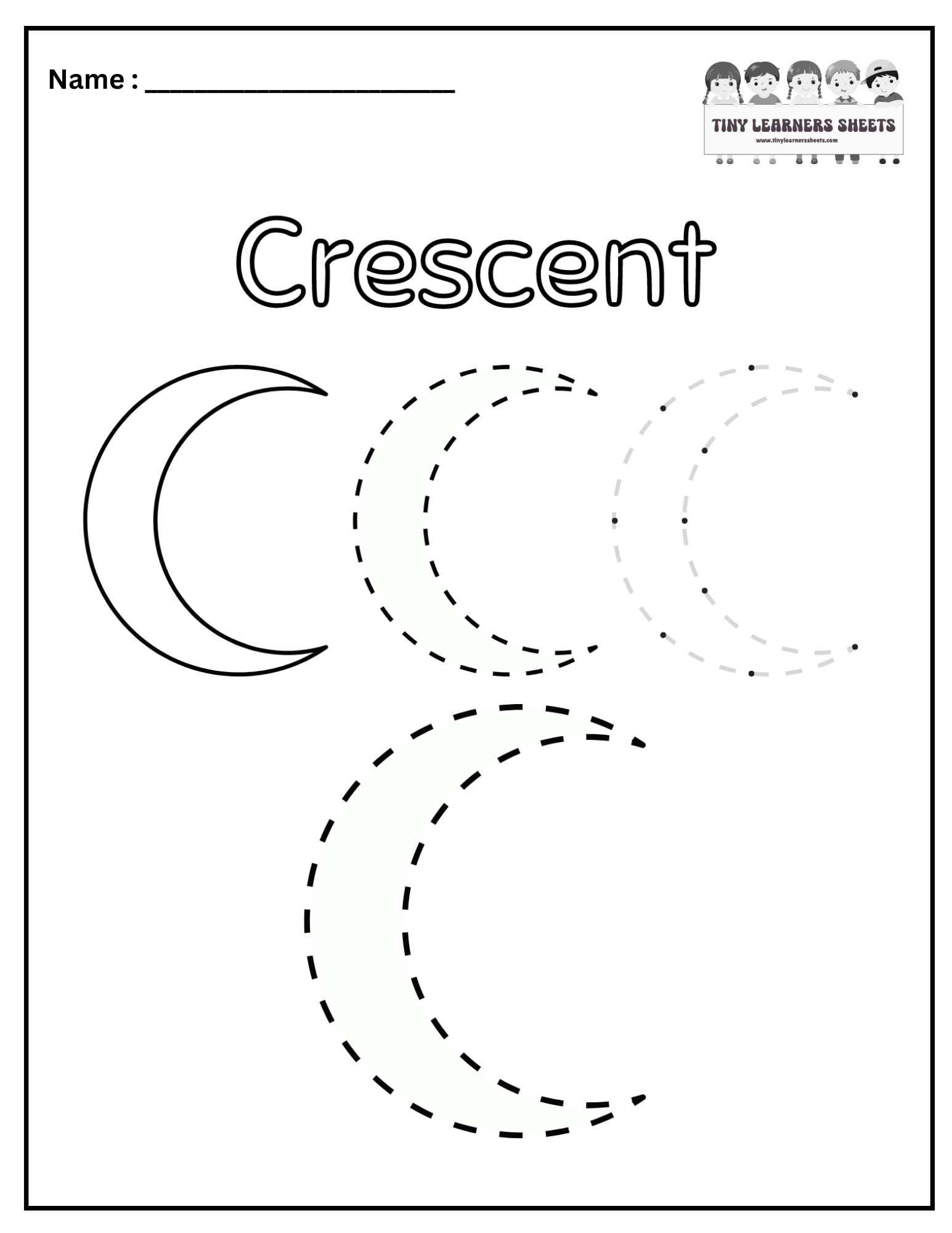 Crescent Shape Activities